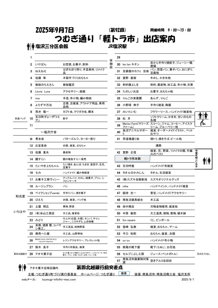 軽トラ市会場図